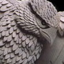 Escultura en papel de un águila. Miniatura